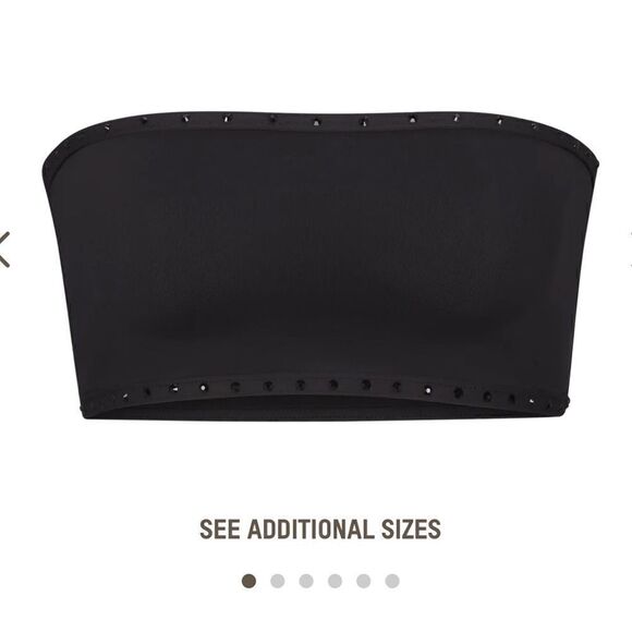 SKIMS NWT RHINESTONE SWIM BANDEAU BIKINI TOP XS - Picture 2 of 7